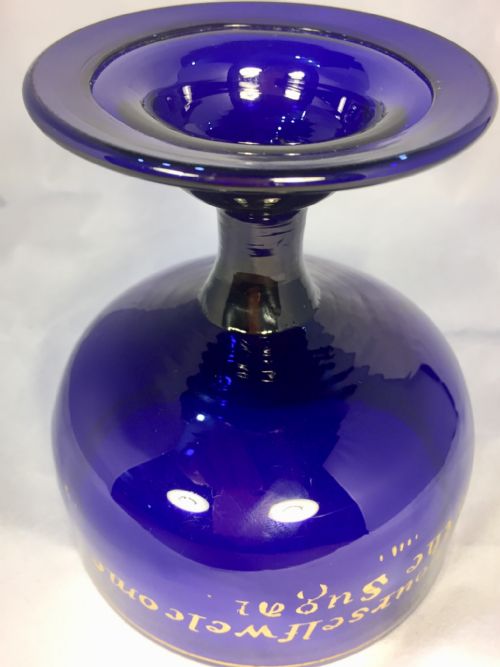 BRISTOL BLUE SUGAR BOWL C1820 - ADDITIONAL PHOTO 5
