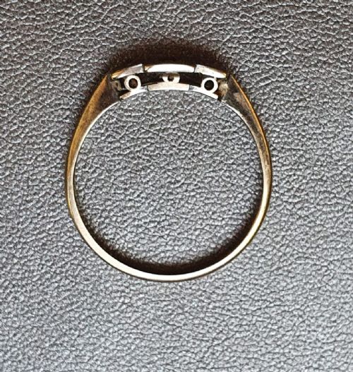 ART DECO RING RUBY DIAMOND PALLADIUM 9CT GOLD SIZE P - ADDITIONAL PHOTO 7