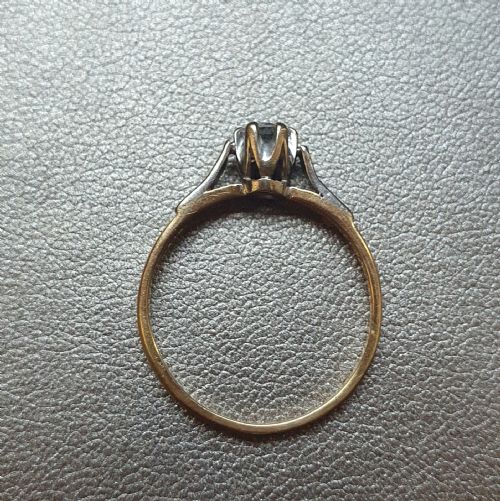 ART DECO RING DIAMOND SOLITAIRE 18CT GOLD ENGAGEMENT SIZE K - ADDITIONAL PHOTO 12