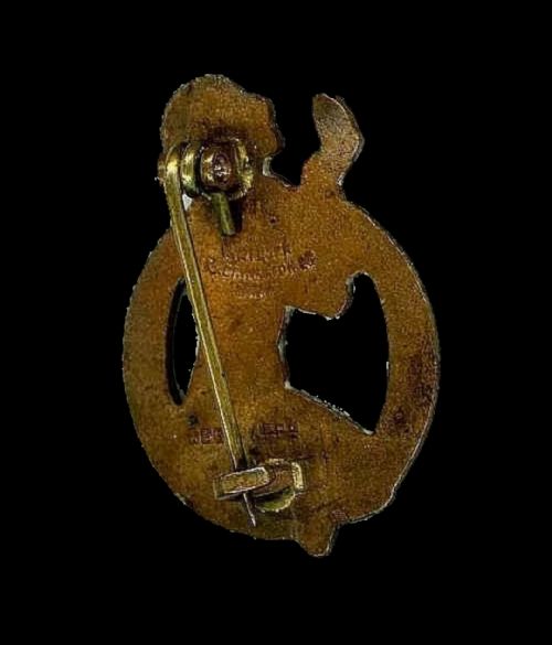 ART DECO PIN BROOCH HAVE YOU EVER BEEN LONELY C1920 BRASS ENAMEL - ADDITIONAL PHOTO 1