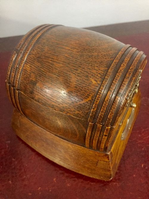 MUSIC BOX CARVED WOOD IN THE FORM OF A BARREL 19C - ADDITIONAL PHOTO 6