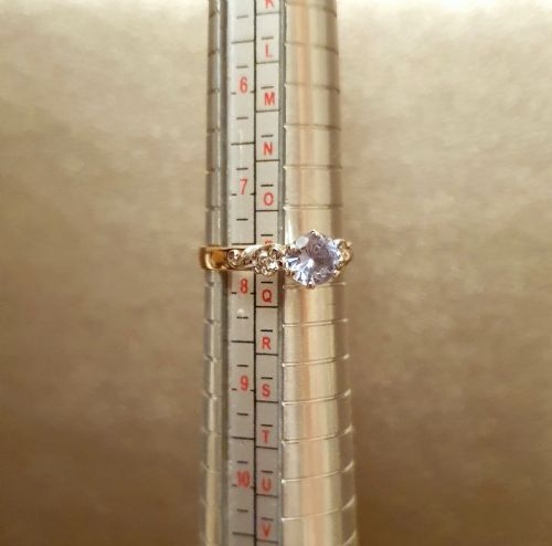 ART DECO 1930S 1CT AQUAMARINE DIAMOND 9CT GOLD RING SIZE P - ADDITIONAL PHOTO 13