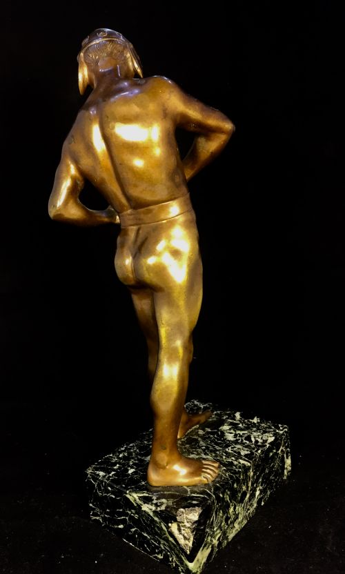 GERMAN BRONZE CASTING OF A GLADIATOR C1900 - ADDITIONAL PHOTO 4