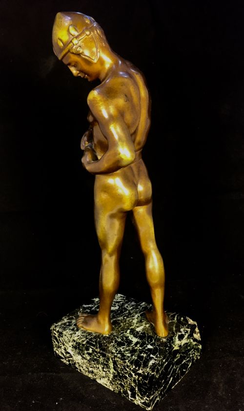 GERMAN BRONZE CASTING OF A GLADIATOR C1900 - ADDITIONAL PHOTO 6