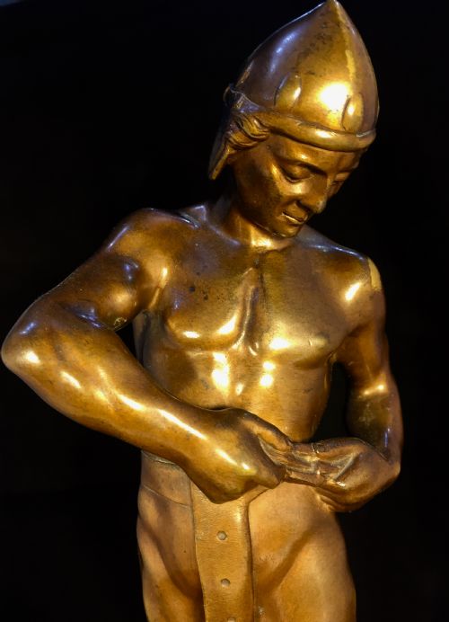 GERMAN BRONZE CASTING OF A GLADIATOR C1900 - ADDITIONAL PHOTO 8