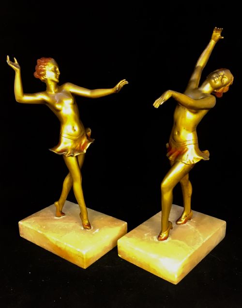 LORENZL ATTRBD ART DECO PAIR AUSTRIAN DANCERS C1930 - ADDITIONAL PHOTO 12
