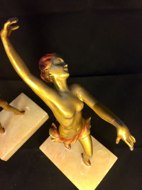 LORENZL ATTRBD ART DECO PAIR AUSTRIAN DANCERS C1930 - ADDITIONAL PHOTO 6