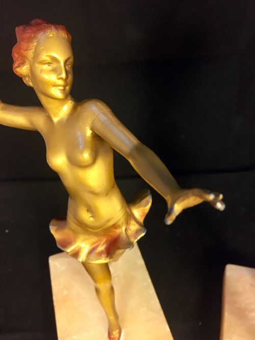 LORENZL ATTRBD ART DECO PAIR AUSTRIAN DANCERS C1930 - ADDITIONAL PHOTO 8