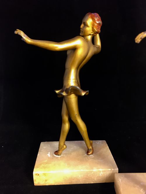LORENZL ATTRBD ART DECO PAIR AUSTRIAN DANCERS C1930 - ADDITIONAL PHOTO 11