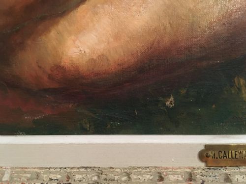 MAURICE CALLEWAERT BELGIAN ARTIST 20TH CENTURY LARGE ART DECO NUDE OIL ON CANVAS C1930 - ADDITIONAL PHOTO 5