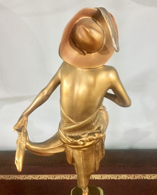HIGH KICK JOSEF LORENZL ART DECO AUSTRIAN BRONZE FEMALE DANCER C1925 - ADDITIONAL PHOTO 5
