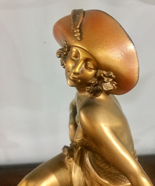 HIGH KICK JOSEF LORENZL ART DECO AUSTRIAN BRONZE FEMALE DANCER C1925 - ADDITIONAL PHOTO 7