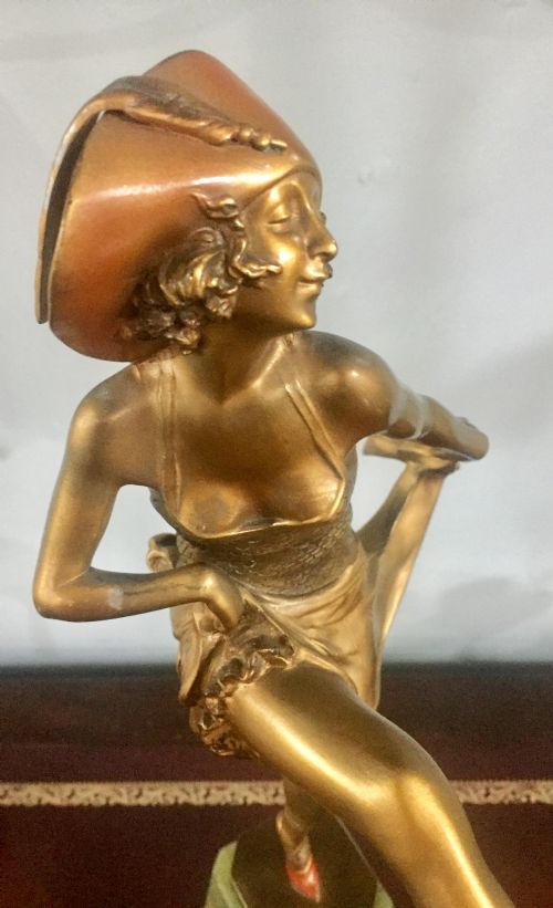 HIGH KICK JOSEF LORENZL ART DECO AUSTRIAN BRONZE FEMALE DANCER C1925 - ADDITIONAL PHOTO 8