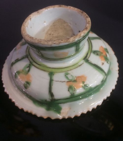 RARE THAI 18THC BENJARONG STEM DISH - ADDITIONAL PHOTO 6