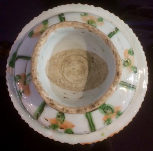 RARE THAI 18THC BENJARONG STEM DISH - ADDITIONAL PHOTO 8