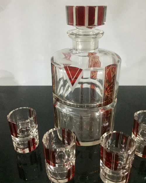 KARL PALDA ORIGINAL ART DECO DECANTER SET C1930 - ADDITIONAL PHOTO 2