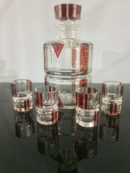 KARL PALDA ORIGINAL ART DECO DECANTER SET C1930 - ADDITIONAL PHOTO 11