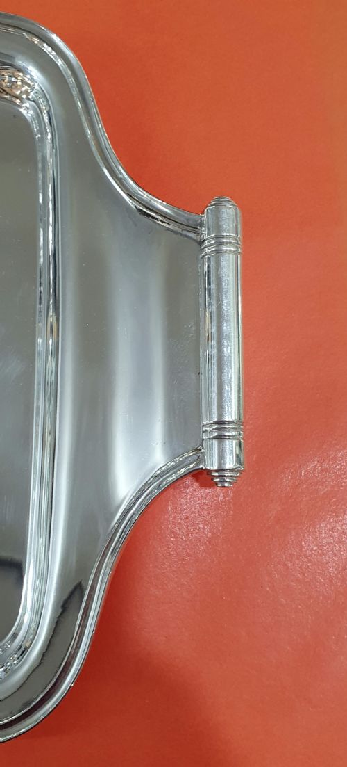 ASPREY 1930S ART DECO COCKTAIL SERVING TRAY HAND SOLDERED SILVER PLATE - ADDITIONAL PHOTO 4