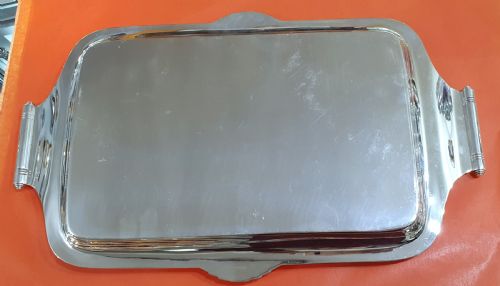 ASPREY 1930S ART DECO COCKTAIL SERVING TRAY HAND SOLDERED SILVER PLATE - ADDITIONAL PHOTO 5