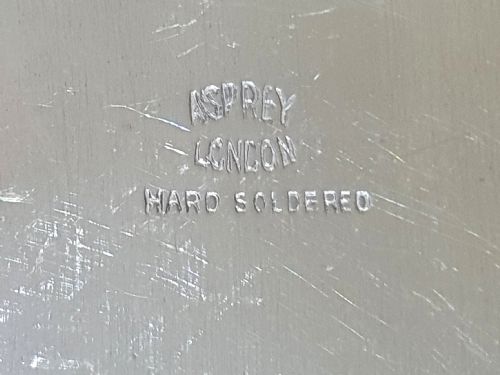 ASPREY 1930S ART DECO COCKTAIL SERVING TRAY HAND SOLDERED SILVER PLATE - ADDITIONAL PHOTO 6