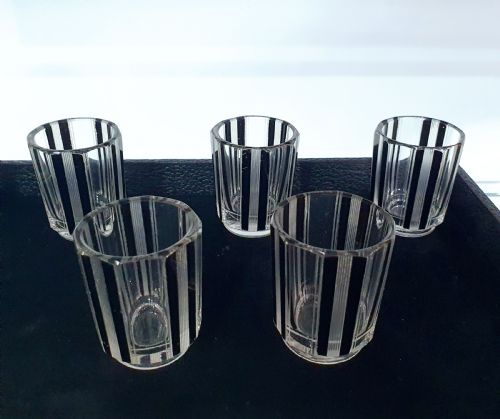 ORIGINAL KARL PALDA ART DECO BOHEMIAN DECANTER SHOT GLASSES C1930S - ADDITIONAL PHOTO 6