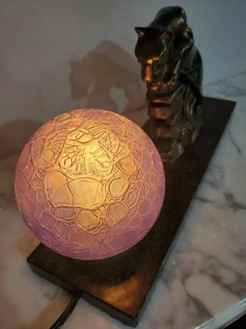 ART DECO FRENCH PANTHER LAMP C1930 - ADDITIONAL PHOTO 9