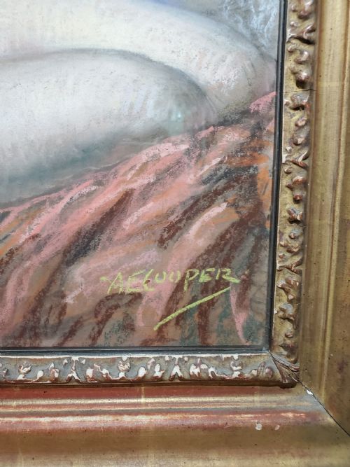ALFRED COOPER WINSTON CHURCHILL ROYAL ACADEMY ARTIST PASTEL PORTRAIT OF NUDE C1940S - ADDITIONAL PHOTO 2