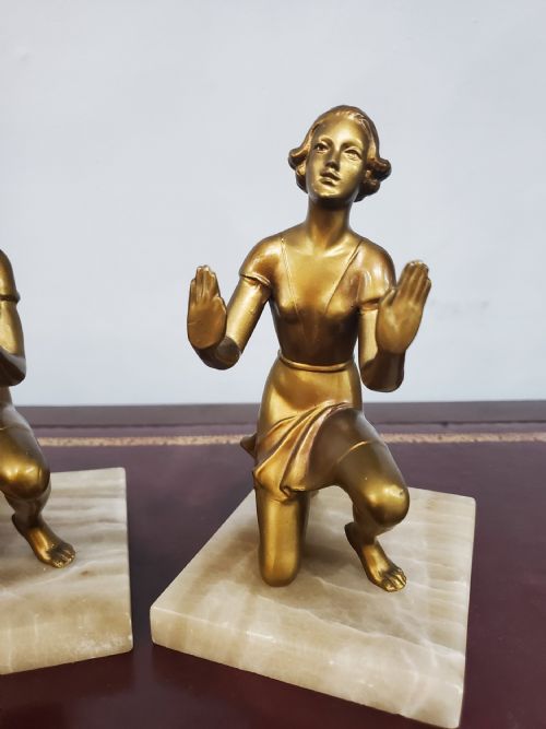 PAIR OF ART DECO LORENZL BOOKENDS C1930 - ADDITIONAL PHOTO 9