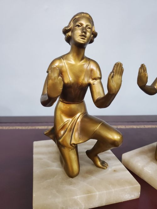 PAIR OF ART DECO LORENZL BOOKENDS C1930 - ADDITIONAL PHOTO 10
