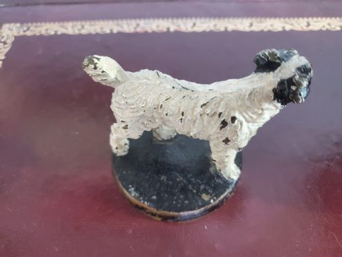 COLD PAINTED BRONZE TERRIER CAR MASCOT ART DECO PERIOD C1930 - ADDITIONAL PHOTO 3