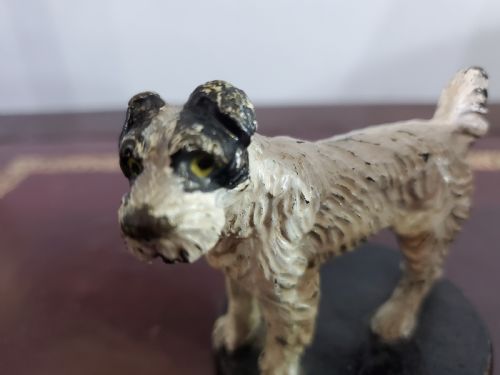 COLD PAINTED BRONZE TERRIER CAR MASCOT ART DECO PERIOD C1930 - ADDITIONAL PHOTO 7