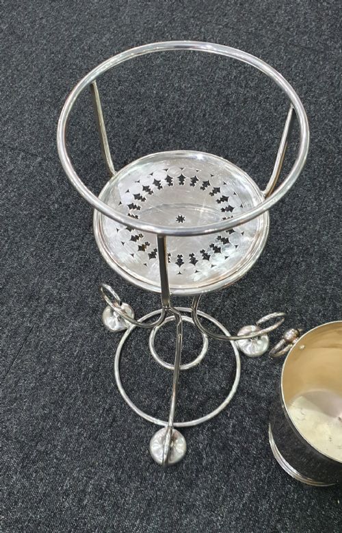 ART DECO MAPPIN WEBB FRAME CHAMPAGNE BUCKET STAND CHAMPAGNE BUCKET COOLER - ADDITIONAL PHOTO 3