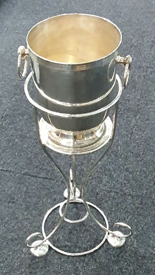 ART DECO MAPPIN WEBB FRAME CHAMPAGNE BUCKET STAND CHAMPAGNE BUCKET COOLER - ADDITIONAL PHOTO 10