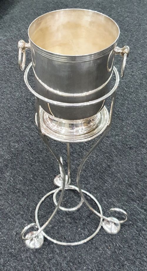 ART DECO MAPPIN WEBB FRAME CHAMPAGNE BUCKET STAND CHAMPAGNE BUCKET COOLER - ADDITIONAL PHOTO 12