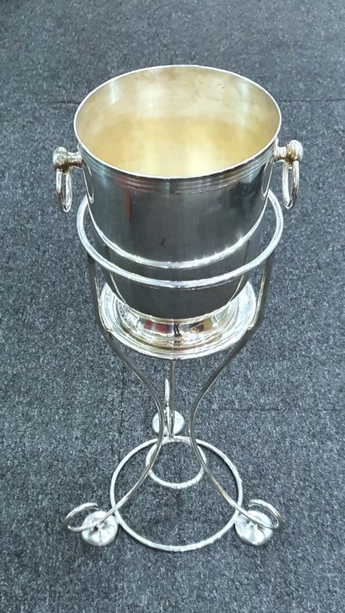 ART DECO MAPPIN WEBB FRAME CHAMPAGNE BUCKET STAND CHAMPAGNE BUCKET COOLER - ADDITIONAL PHOTO 13