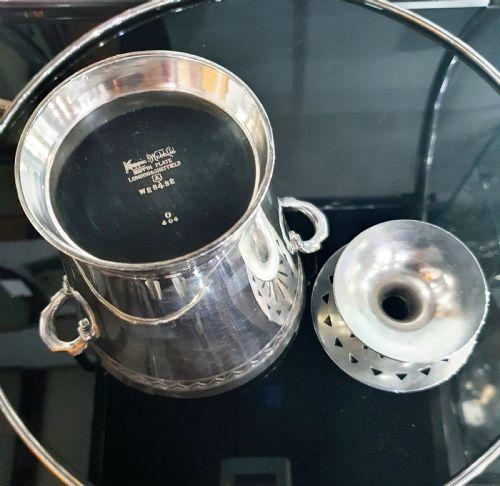 ART DECO MAPPIN WEBB GEOMETRIC DESIGN ICE BUCKET WITH DRIP TRAY KEITH MURRAY DESIGN - ADDITIONAL PHOTO 6