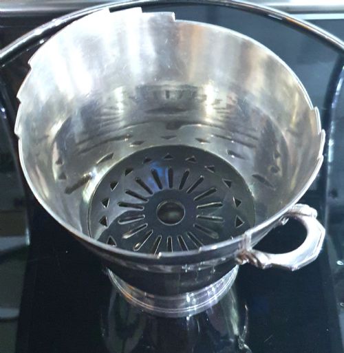 ART DECO MAPPIN WEBB GEOMETRIC DESIGN ICE BUCKET WITH DRIP TRAY KEITH MURRAY DESIGN - ADDITIONAL PHOTO 12