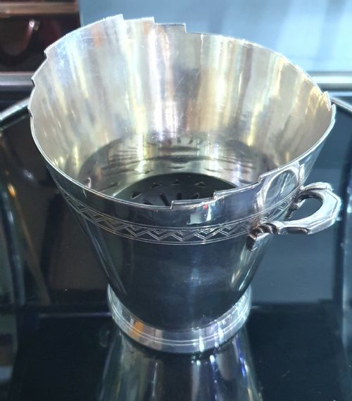 ART DECO MAPPIN WEBB GEOMETRIC DESIGN ICE BUCKET WITH DRIP TRAY KEITH MURRAY DESIGN - ADDITIONAL PHOTO 13