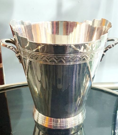 ART DECO MAPPIN WEBB GEOMETRIC DESIGN ICE BUCKET WITH DRIP TRAY KEITH MURRAY DESIGN - ADDITIONAL PHOTO 21