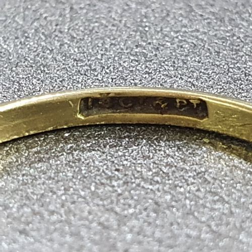 ART DECO PLATINUM SET DIAMONDS 18CT GOLD RING C1915 - ADDITIONAL PHOTO 17