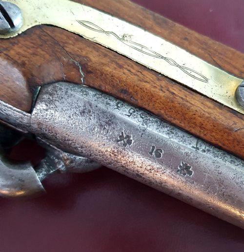 1852 OFFICERS MUZZLE LOADING 16 BORE PERCUSSION WALNUT STOCK SINGLE SHOT HOLSTER PISTOL - ADDITIONAL PHOTO 19