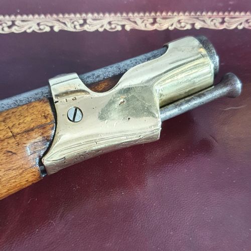 1852 OFFICERS MUZZLE LOADING 16 BORE PERCUSSION WALNUT STOCK SINGLE SHOT HOLSTER PISTOL - ADDITIONAL PHOTO 24