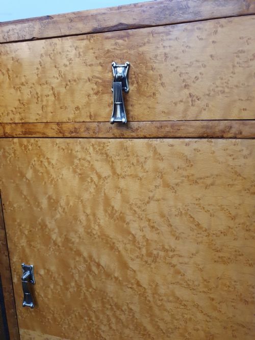 PAIR BIRDS EYE MAPLE ART DECO BEDSIDE CABINETS C1930S - ADDITIONAL PHOTO 11