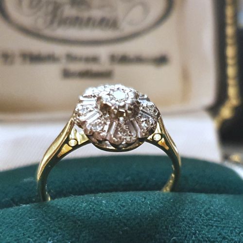 ART DECO 18CT GOLD DIAMOND RING SIZE K - ADDITIONAL PHOTO 9