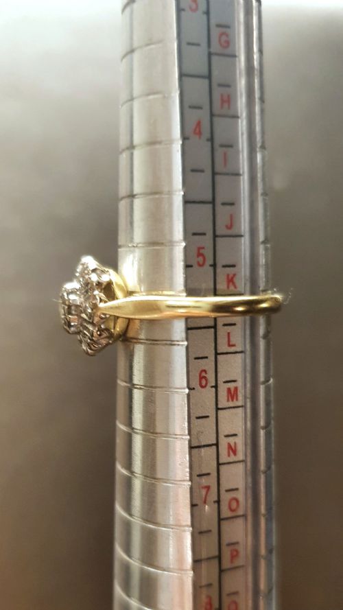 ART DECO 18CT GOLD DIAMOND RING SIZE K - ADDITIONAL PHOTO 16