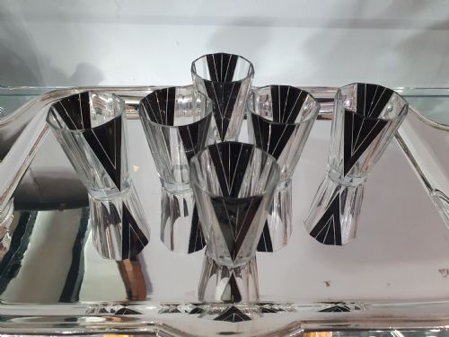 KARL PALDA ORIGINAL BOHEMIAN ART DECO DECANTER SET C1930 - ADDITIONAL PHOTO 8