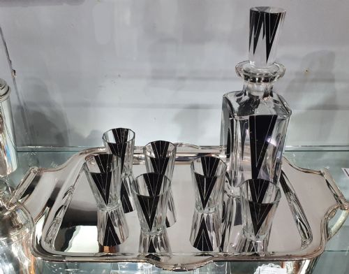 KARL PALDA ORIGINAL BOHEMIAN ART DECO DECANTER SET C1930 - ADDITIONAL PHOTO 12