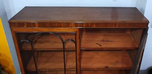 LATE 19TH CENTURY GLAZED MAHOGANY ADJUSTABLE SHELVED BOOKCASE - ADDITIONAL PHOTO 8
