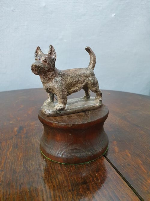 original bronze terrier car mascot c1930 - CATEGORY: ANTIQUE METAL - DATED 1930