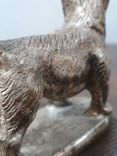 ORIGINAL BRONZE TERRIER CAR MASCOT C1930 - ADDITIONAL PHOTO 3